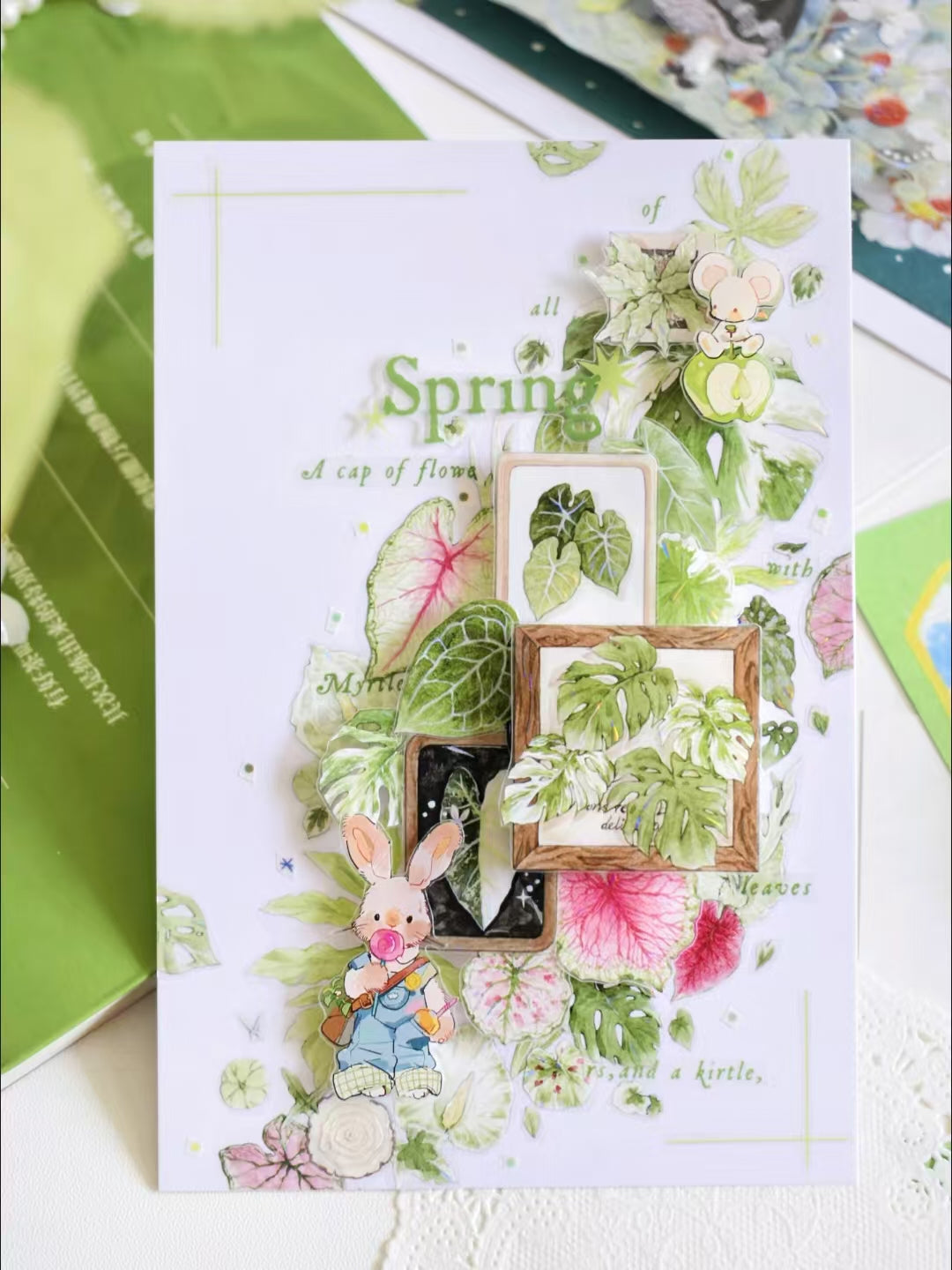 journal Sticker blind bag（Open surprise sticker, tape, paper and more for your diary,journal, collage, Scrapbook)